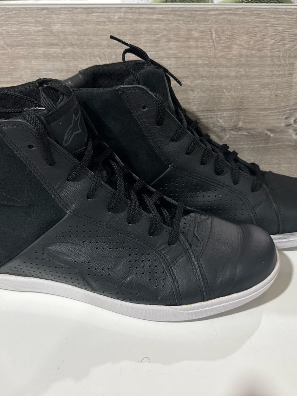 Alpinestars Men's Black High-Top Sneakers motorcycle riding shoe
